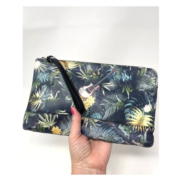 ZADIG & VOLTAIRE Jungle Leather Clutch Handbag ~Bag ~Excellent ~Guitar - Picture 5 of 16